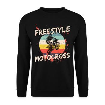 Freestyle Motocross - Unisex Pullover - Schwarz - Vorne - Alina (178cm) & Michal (187cm)