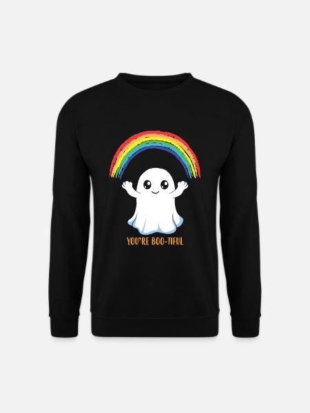You're Bootiful Geist Regenbogen Gespenst - Unisex Pullover - Schwarz