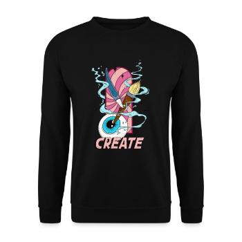 Surreale Illustration Für Künstler Und Kreative - Unisex Pullover - Schwarz - Vorne - Alina (178cm) & Michal (187cm)