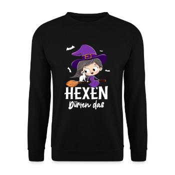 Hexen Dürfen Das - Unisex Pullover - Schwarz - Vorne - Alina (178cm) & Michal (187cm)