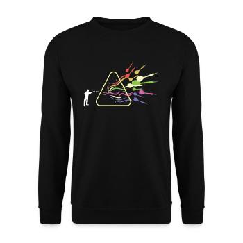 Dart Prism Rainbow Light Funny Physics - Unisex Sweatshirt - black - Front - Alina (178cm) & Michal (187cm)