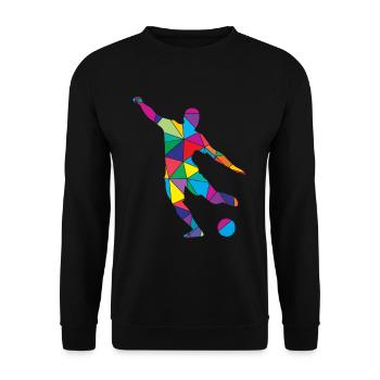 Soccer Polygone Soccer - Sweat-shirt Unisexe - noir - Devant - Alina (178cm) & Michal (187cm)