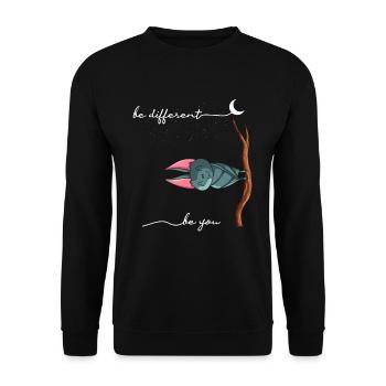 Soyez différent Chauve-souris Soyez vous Chauve-souris de sensibilisation à l’autisme - Sweat-shirt Unisexe - noir - Devant - Alina (178cm) & Michal (187cm)