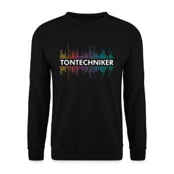 Tontechniker Toningenieur Tonmeister Audio Mixer - Unisex Pullover - Schwarz - Vorne - Alina (178cm) & Michal (187cm)