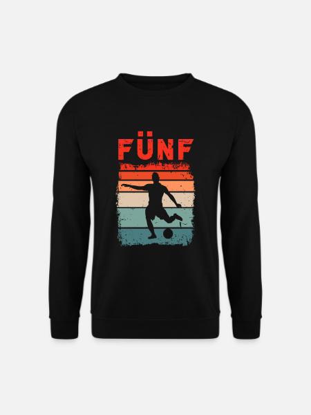 5. Geburtstag Fußball 5 Jahre Alt Fussballer - Unisex Pullover - Schwarz