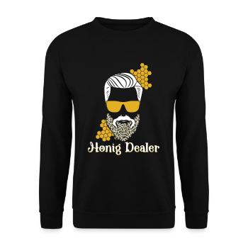 Honey Dealer - Unisex Sweatshirt - black - Front - Alina (178cm) & Michal (187cm)