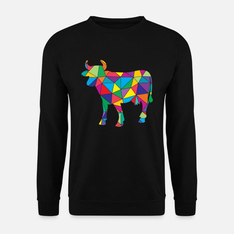 Vache Polygone Éleveur de bovins - Sweat-shirt Unisexe - noir