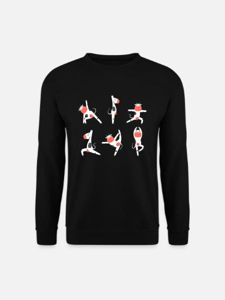 Yoga Kuh - Unisex Pullover - Schwarz