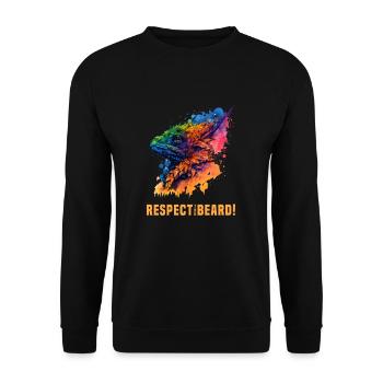 Dragon barbu coloré Reptile Bartagame Lézard - Sweat-shirt Unisexe - noir - Devant - Alina (178cm) & Michal (187cm)