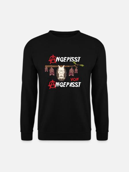 Angepisst von Angepasst Be Different Igel Anarchie - Unisex Pullover - Schwarz