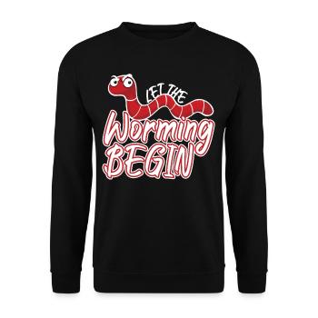 Let The Worming Begin - Unisex Pullover - Schwarz - Vorne - Alina (178cm) & Michal (187cm)