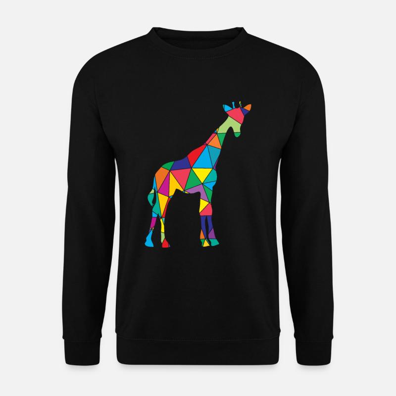 Girafe à géométrie poly basse - Sweat-shirt Unisexe - noir