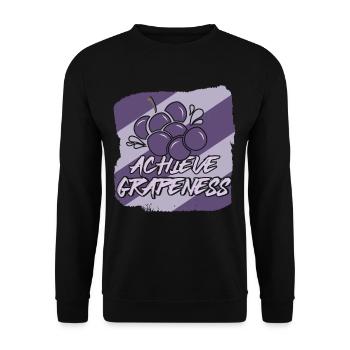 Achieve Grapeness - Unisex Pullover - Schwarz - Vorne - Alina (178cm) & Michal (187cm)