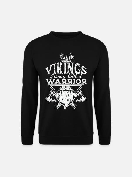 Strong Willed Vikings Warrior - Unisex Pullover - Schwarz