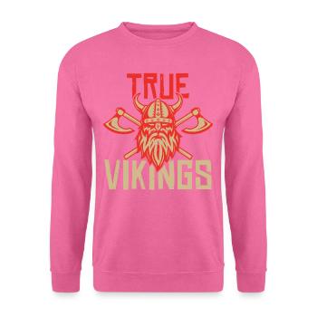 True Vikings Axe Distressed - Unisex Pullover - Pink - Vorne