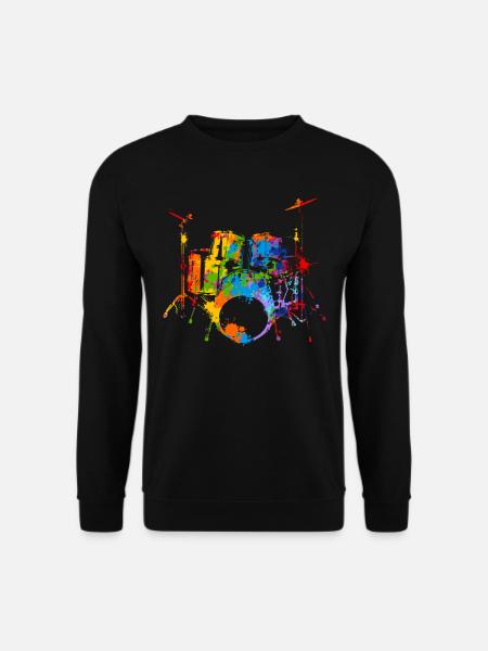 Tambours d’éclaboussures - Sweat-shirt Unisexe - noir
