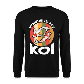 Where Is My Koi - Unisex Pullover - Schwarz - Vorne - Alina (178cm) & Michal (187cm)