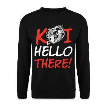 Koi Hello There - Unisex Pullover - Schwarz - Vorne - Alina (178cm) & Michal (187cm)