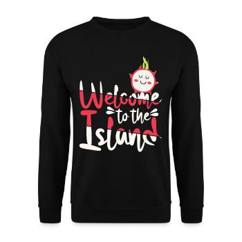 Welcome To The Island Dragon Fruit - Unisex Pullover - Schwarz - Vorne - Alina (178cm) & Michal (187cm)