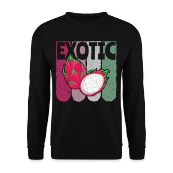 Exotic Dragon Fruit Vintage Distressed - Unisex Pullover - Schwarz - Vorne - Alina (178cm) & Michal (187cm)