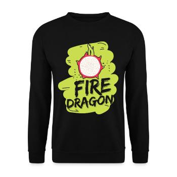 Fire Dragon Fruit - Unisex Pullover - Schwarz - Vorne - Alina (178cm) & Michal (187cm)