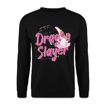 Dragon Slayer Dragon Fruit - Unisex Pullover - Schwarz - Vorne - Alina (178cm) & Michal (187cm)