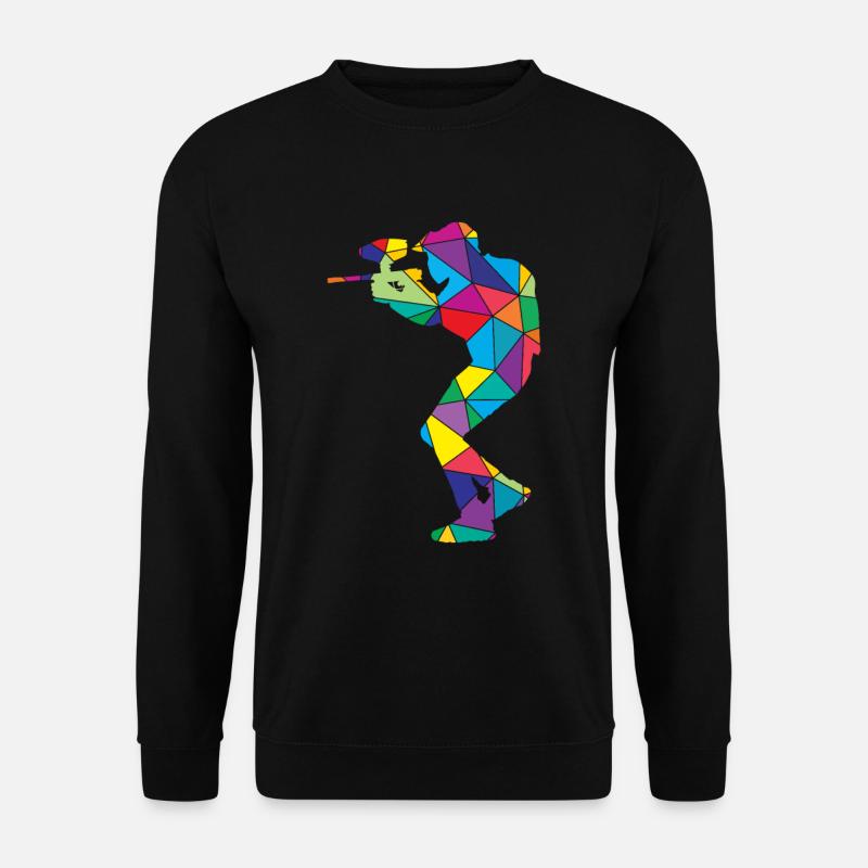 Low Poly Shooting Polygon Paintball - Sweat-shirt Unisexe - noir