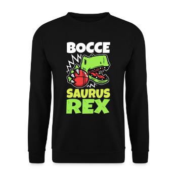 Boccesaurus Rex - Unisex Sweatshirt - black - Front - Alina (178cm) & Michal (187cm)