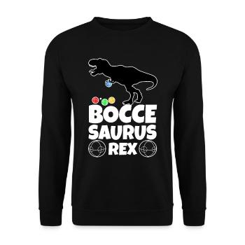 Boccesaurus Rex - Unisex Sweatshirt - black - Front - Alina (178cm) & Michal (187cm)