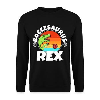 Boccesaurus Rex - Unisex Sweatshirt - black - Front - Alina (178cm) & Michal (187cm)