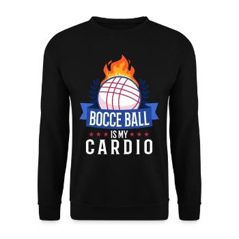 Bocce is my cardio - Unisex Sweatshirt - black - Front - Alina (178cm) & Michal (187cm)