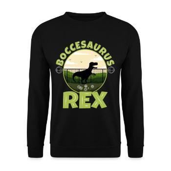 Boccesaurus Rex - Unisex Sweatshirt - black - Front - Alina (178cm) & Michal (187cm)