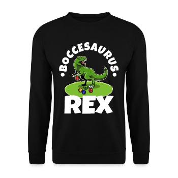 Boccesaurus Rex - Unisex Sweatshirt - black - Front - Alina (178cm) & Michal (187cm)