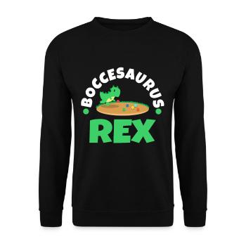 Boccesaurus Rex - Unisex Sweatshirt - black - Front - Alina (178cm) & Michal (187cm)