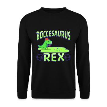 Boccesaurus Rex - Unisex Sweatshirt - black - Front - Alina (178cm) & Michal (187cm)