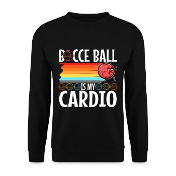 Bocce is my cardio - Unisex Sweatshirt - black - Front - Alina (178cm) & Michal (187cm)