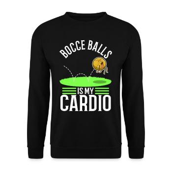Bocce is my cardio - Unisex Sweatshirt - black - Front - Alina (178cm) & Michal (187cm)