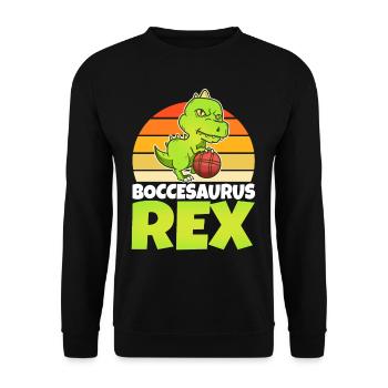 Boccesaurus Rex - Unisex Sweatshirt - black - Front - Alina (178cm) & Michal (187cm)