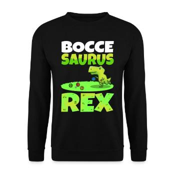 Boccesaurus Rex - Unisex Sweatshirt - black - Front - Alina (178cm) & Michal (187cm)
