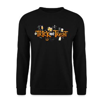 Trick Or Treat Beer - Unisex Pullover - Schwarz - Vorne - Alina (178cm) & Michal (187cm)
