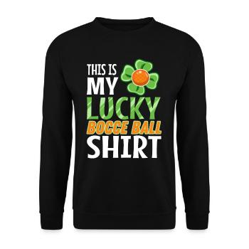 This is my Lucky Bocce ball - Unisex Sweatshirt - black - Front - Alina (178cm) & Michal (187cm)