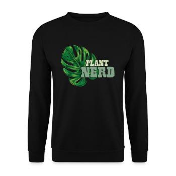 Plant Nerd Plant Monstera Gardener Window Leaf - Sweat-shirt Unisexe - noir - Devant - Alina (178cm) & Michal (187cm)