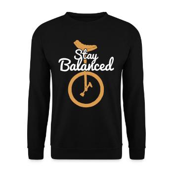Unicycle Stay Balanced - Unisex Pullover - Schwarz - Vorne - Alina (178cm) & Michal (187cm)