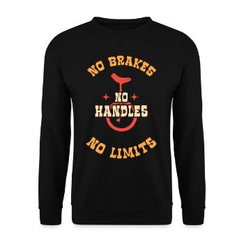 No Brakes No Handles No Limits - Unisex Pullover - Schwarz - Vorne - Alina (178cm) & Michal (187cm)