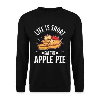 La vie est courte manger le gâteau - Sweat-shirt Unisexe - noir - Devant - Alina (178cm) & Michal (187cm)