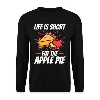 La vie est courte manger le gâteau - Sweat-shirt Unisexe - noir - Devant - Alina (178cm) & Michal (187cm)