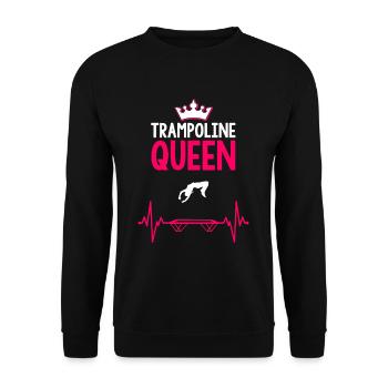 Trampoline Queen - Unisex Pullover - Schwarz - Vorne - Alina (178cm) & Michal (187cm)