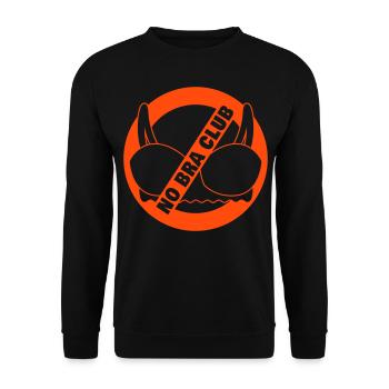No Bra Club | No BH Club | Couleur changeable | - Sweat-shirt Unisexe - noir - Devant - Alina (178cm) & Michal (187cm)