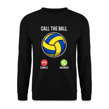 Appelez le ballon volleyball - Sweat-shirt Unisexe - noir - Devant - Alina (178cm) & Michal (187cm)