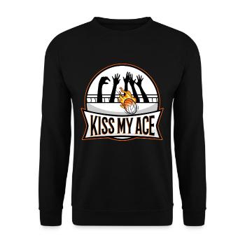 Embrasse mon as du volleyball - Sweat-shirt Unisexe - noir - Devant - Alina (178cm) & Michal (187cm)